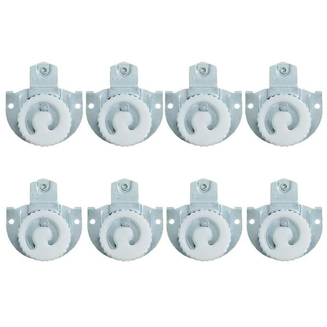 8pc Sliding Closet Door Wheels Hardware,Wardrobe Cabinet Rollers Replacement Parts for 3/4 Inch to 1-1/4 Inch Thick Door