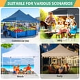 thumbnail image 6 of Hoteel 10x10 Pop Up Canopy Tent with 3 Sidewalls, Commercial Party Tent Ez Waterproof Outdoor Instant Gazebo UV 50+ Event Shelter, Garden Tents for Parties Camping with Sandbags & Cover Bag, Blue, 6 of 10