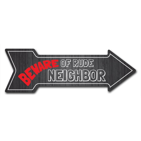 SignMission Decal Art Rude Neighbor Decal Indoor/ Outdoor Decor 24" Direction Sticker Vinyl Wall Decals