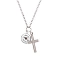 thumbnail image 2 of Delight Jewelry Silvertone Domed Class of 2026 I Have Plans for You Engraved Cross Zoey Necklace, 28", 2 of 4