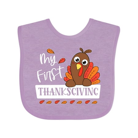 

Inktastic My 1st Thanksgiving Cute Turkey Gift Baby Boy or Baby Girl Bib