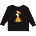 thumbnail image 3 of Inktastic Cute Giraffe, Giraffe with Sunglasses, Cute Animal Boys or Girls Long Sleeve Toddler T-Shirt, 3 of 5