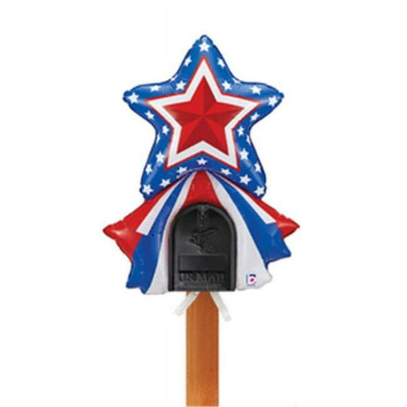 Betallic 90210 33 in. Patriotic Star Mailbox Balloon