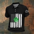 thumbnail image 1 of Ceisia Men's St. Patrick's Day Polo Shirt Collection | Shamrock American Flag Print | Casual Short Sleeve Collared Tops Gift, 1 of 5