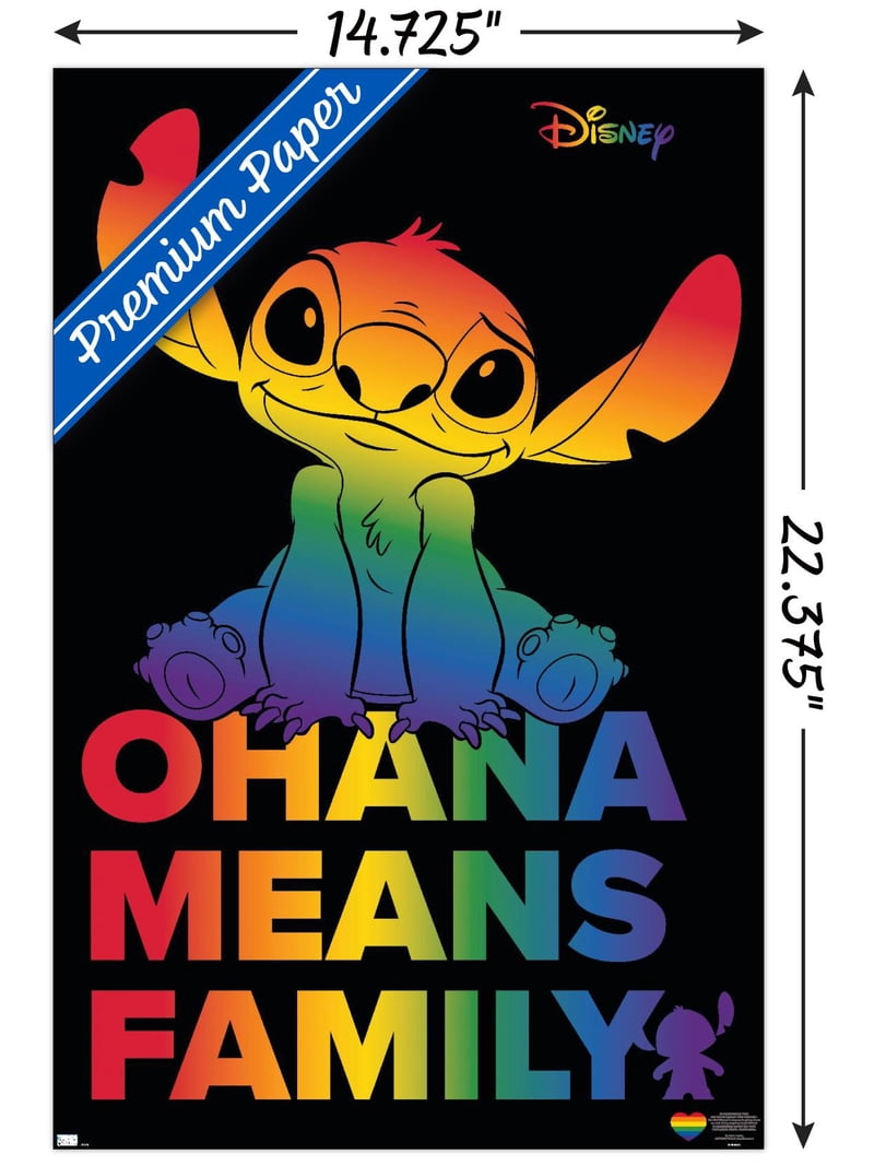 Disney Lilo and Stitch - Ohana Pride Wall Poster, 14.725