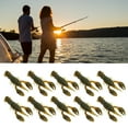 thumbnail image 3 of 10 Pezas de Pesca Suave, Cebo de Pvc para Camarones, Señuelos Artificiales de Crawdad para Pesca de Lubina, Marrón Oscuro, un Paquete de Diez, 3 of 7