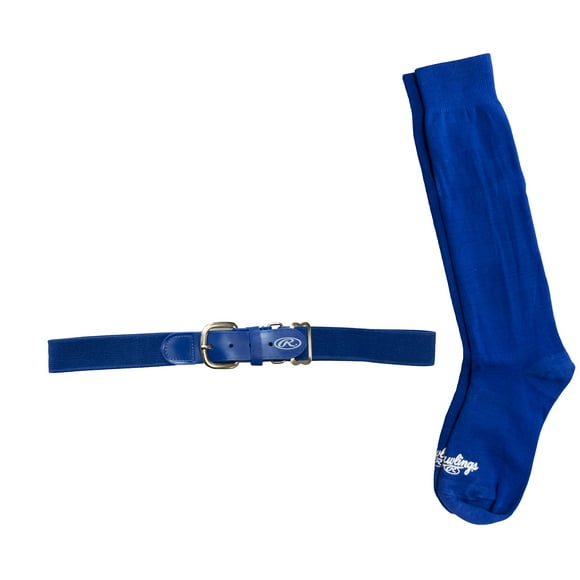 Rawlings Ceinture & Chaussettes Combo Baseball/Softball Bleu Royal Petit