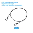 thumbnail image 3 of Uxcell 10Pack Lanyard Cable, 50cmx1.5mm Stainless Steel Vinyl Coated Wire Cable with Loops Security Steel Cable, Black, 3 of 5