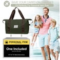 thumbnail image 3 of DAKIMOE Weekender Bags for Women, Travel Bag Carry on Gym Bag, Travel Duffle Bag with Wet Dry Pocket/Front Phone Pocket/Trolley Sleeve Pocket, Olive Green, 3 of 9