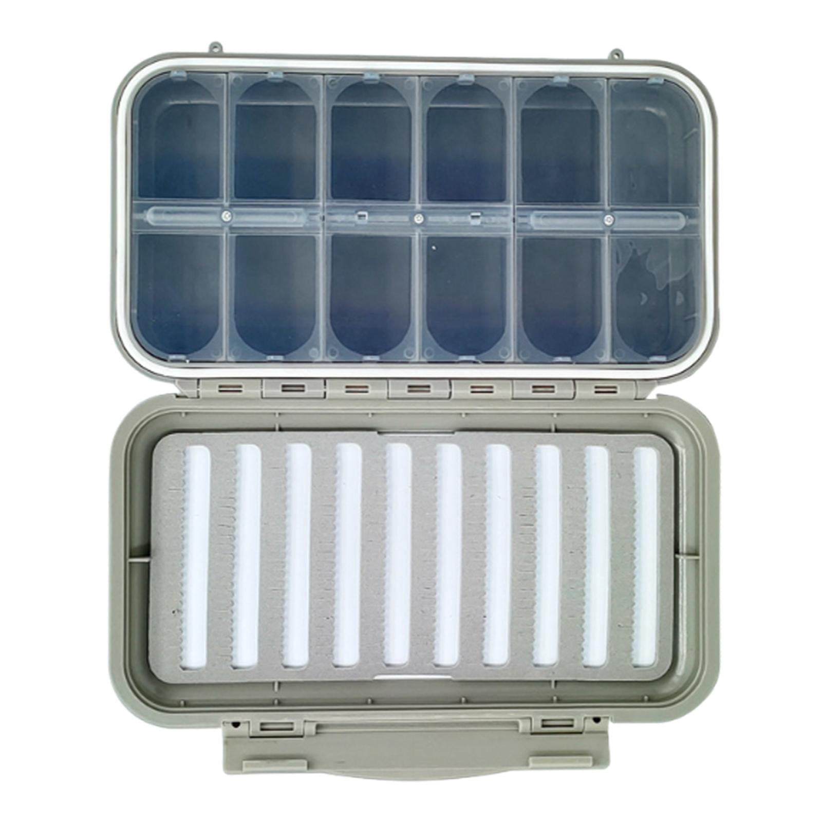 Dualoai Fishing Tackle Box Baits Storage Case Hooks Organizer Waterproof Fly Fishing Box