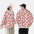 thumbnail image 6 of Daiia Strawberry Flower UPF 50+ Sun Protection Hoodie Jacket Lightweight Long Sleeve Sun Shirt for Women Men with Pocket Hiking Outdoor-XX-Large, 6 of 9