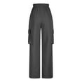thumbnail image 7 of Stamzod Baggy Mens Sweatpants with Pockets Fashion Solid Color Summer Elastic Waist Cargo Pants Casual Loose Plus Size Workout Pants for Men Dark Gray M, 7 of 7