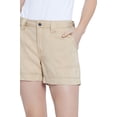 thumbnail image 3 of SEVEN7 Womens Beige Stretch Zippered Pocketed Utility Shorts 14, 3 of 3