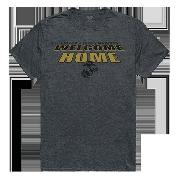 Marines Welcome Home Tee - Heather Charcoal - Large