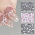thumbnail image 2 of Cintas de encaje deslizantes autoadhesivas para decoración de uñas, calcomanías de Arte de uñas, accesorios de manicura DIY, 3D, lazo blanco, 2 of 7