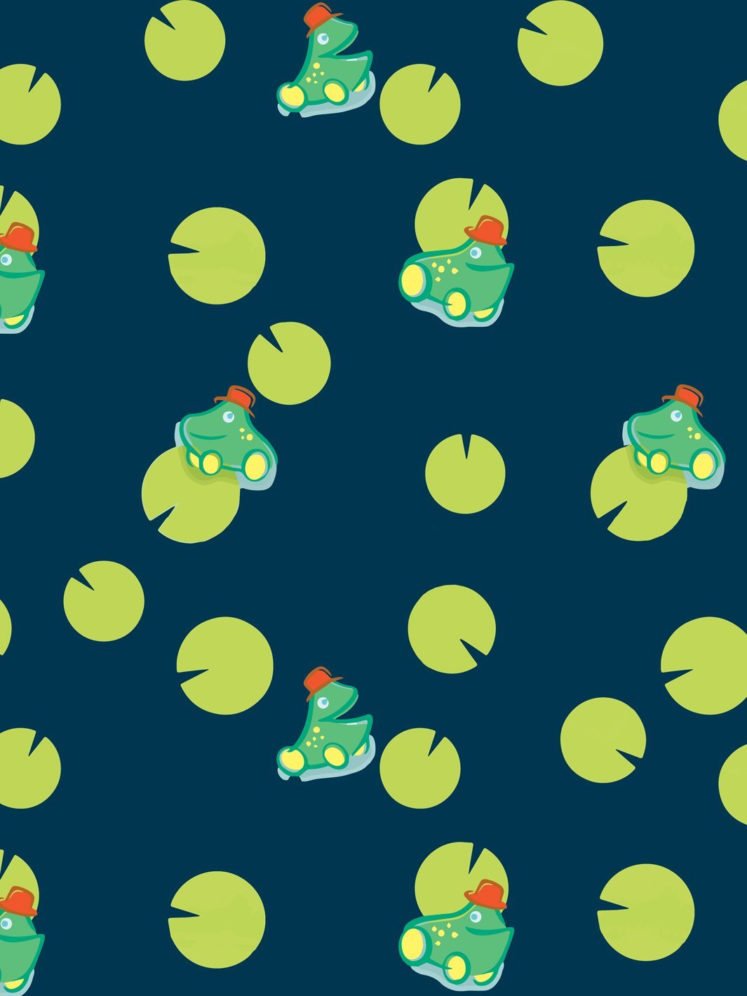 Jolly Jumper and Lily Removable Vinyl Wallpaper By Fisher-Price - Navy