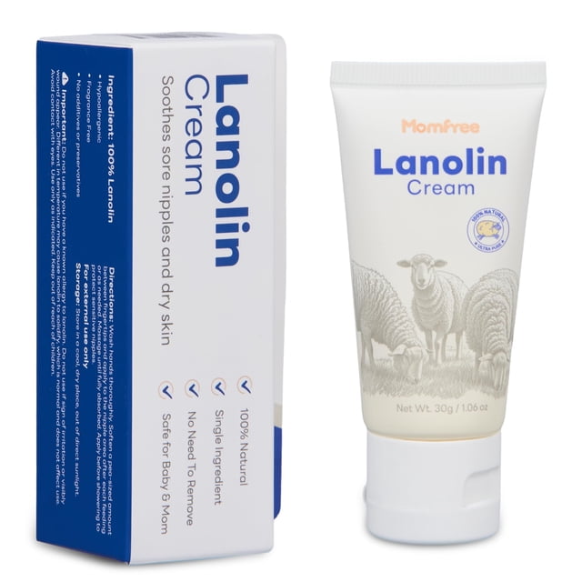 Crema para pezones Momfree con lanolina natural 30 g, bálsamo calmante