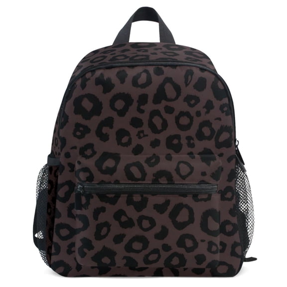 ALAZA Dark Brown Leopard Pattern School Backpack Student Bookbag Mini Bag