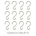 thumbnail image 6 of Bath Bliss Silver Zinc Alloy Shower Curtain Rings, Satin (12 Count), 6 of 6