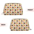 thumbnail image 3 of Rateoe Thanksgiving Turkey for Travel Makeup Bag,Large Capacity Cosmetic Bags for Women,Waterproof Portable Pouch Open Flat Toiletry Bag Make up Organizer, 3 of 8