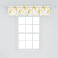 thumbnail image 2 of Ambesonne Mustard Window Valance, Floral Branch and Polka Dot, 54" X 12", Multicolor, 2 of 3