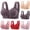 Purple, variant on Women's Front-hook Bra Printed Wire-free Plus Size Full Coverage Gathered Thin Cup Underwear Everyday Bras