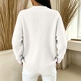 thumbnail image 4 of Resicozy Women's Long Sleeve Cardigan Sweaters Button Up V Neck Knit Tops Lightweight Oversized Business Pullover White 3XL, 4 of 4