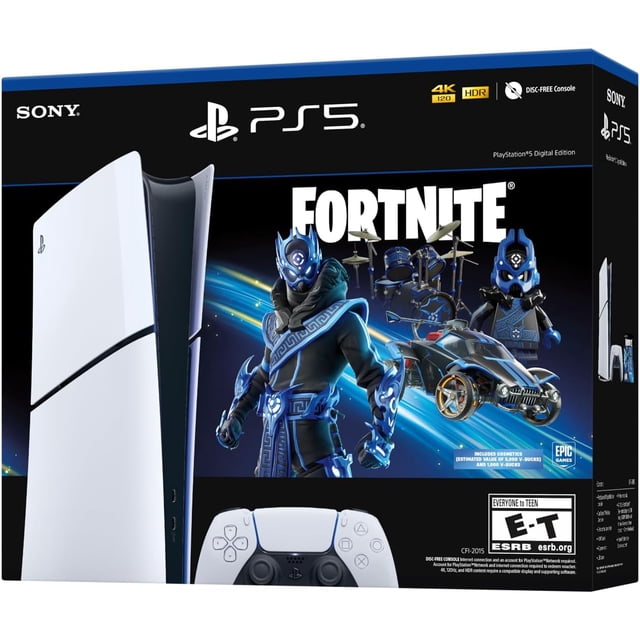 Consola PS5 PlayStation 5 Digital Edition 1TB SSD Fortnite Cobalt Star Bundle Internacional