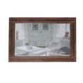 thumbnail image 4 of Sintosin Rustic Wooden Spliced Wall Mirror for Bathroom, 24" x 36" Hanging Handmade Farmhouse Large Rectange Mirrors for Wall Decor, Vertical or Horizontal Decorative Wall Mounted Mirrors Living Room, 4 of 10
