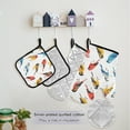 thumbnail image 5 of Various Color Birds 5 Pcs Kitchen Set Heat Resistant Oven Mitts and Non-Slip Pot Holders with Adjustable Cooking Apron, 5 of 6
