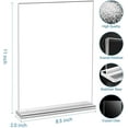 thumbnail image 5 of EHWINE Acrylic Sign Holder 8.5 x 11, 10 Pack Double-Sided Stand up Table Top Sign Holders, Clear Acrylic Picture Frame Menu Flyer Paper Holder Display Stand for Office Business Store Wedding Party, 5 of 6