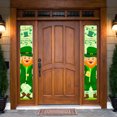 thumbnail image 3 of Moocorvic St. Patrick's Day Irish Holiday Porch Sign Welcome Home Door Curtain Banner Decoration Door Hanging Painting Hanging Flag Decoration, 3 of 5