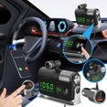 thumbnail image 2 of DPTALR Émetteur FM Mains Libres Bluetooth Adaptateur Radio Sans Fil Kit pour Voiture Lecteur Mp3 USB, 2 of 9