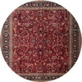 thumbnail image 1 of Ahgly Company Machine Washable Indoor Round Traditional Dark Gold Brown Area Rugs, 4' Round, 1 of 7
