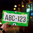 thumbnail image 4 of 1 Pcs Soccer Theme Design License Plate Frame,License Plate Cover for Car Decorative Parts,Aluminum License Plate Bracket Holder Rust-Proof for US Standard Car, 4 of 8