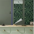 thumbnail image 5 of Ambesonne Tropical Peel & Stick Wallpaper for Home, Monsteras Realistic Plot, 13"x36", Hunter Green and Dark Teal, 5 of 5