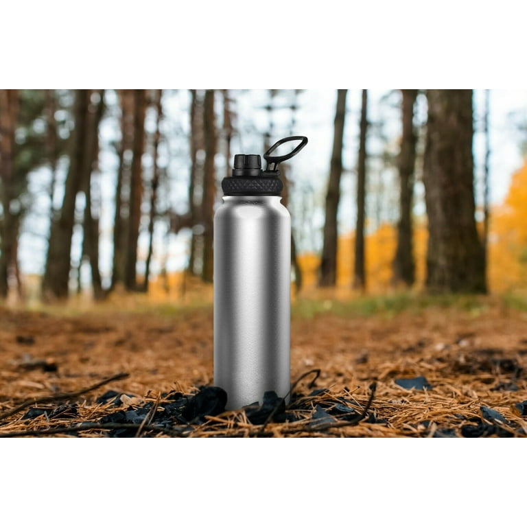 Insulated Water Bottle,32/40oz Stainless Steel Double Wall Vacuum Wide  Mouth Sport Bottle with Leakproof Spout Lid - AliExpress