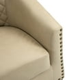 thumbnail image 5 of UIXE Accent Chairs Modern Upholstered Armchair Comfy Faux Leather Single Sofa for Living Room, Beige, 5 of 8