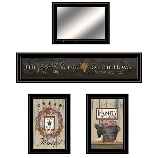 Cuisine Primitive par Trendy Decor4U Imprimé Wall Art Bois Multicolore