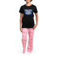 thumbnail image 4 of CafePress - ALWAYS LEARNING Women's Dark Pajamas - Women's Short Sleeve Print T-Shirt and Pants Dark Cotton Pajama Set, 4 of 7