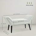thumbnail image 3 of HOMCOM Button Tufted Entryway Bench, Linen Upholstered Bedroom Bench, 3 of 10