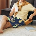 thumbnail image 4 of Daiia Sloth with Donuts Mens Woven Stretch Pajama Short,Short Pajama Pants-Small, 4 of 9