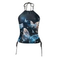 thumbnail image 6 of idosla Womens Swim Tankini Tops High Neck Bathing Suit Slim Fit Swim Tops UPF 50+ Tummy Control Swimsuits No Bottom (Sky Blue, XXL), 6 of 7