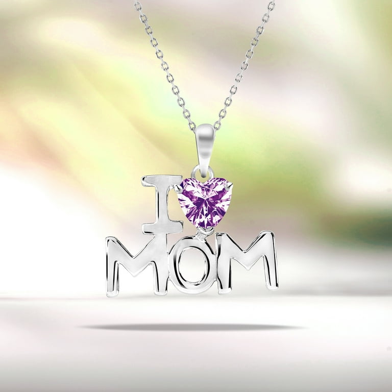 Chain Necklace Mothers Day Cute Mom Necklaces Personalized Heart