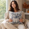 thumbnail image 6 of Btomtd Pumpkin Throw Pillow Cover 18 x 18 Inch, Fall Thanksgiving Couch Pillow Cases, Decorative Cushion Cover for Sofa Porch, Blue, 6 of 6