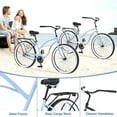 thumbnail image 4 of Single Speed Bicycles 26"Inch,Steel Frame, Wide Wheels for Stability, Rear Coaster Brakes,Multiple Colors Men's Beach Cruiser Bike , 4 of 5