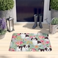 thumbnail image 2 of Shih Tzu Dog and Flower Floral Flannel Non Slip Door Rugs,Washable Door Mats Indoor,Decorative Door Mats,Dirt-Resistant and Absorbent Doormat for Entrance,Bedroom,Kitchen,Bathroom,31.5x17in(80x43cm), 2 of 4