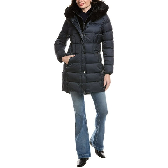 Tahari womens  Dana Puffer Jacket, XXS, Blue