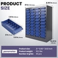 thumbnail image 6 of 40-Drawer Parts Cabinet for Lab, Warehouse & Home, Bolt and Nut Tool Storage Cabinet, Hardware Storage Cabinet with ABS Material Drawer, Part Cabinet Organization, Plastic Drawers (Gray), 6 of 8