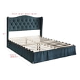 thumbnail image 3 of Home Design Riley Tufted Upholstered Platform Bed Denim Blue - King, 3 of 5